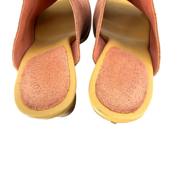 Kork-Ease Leather Open Toe Sandals 8M Harlin Red Brown Slip-On Block Heel Mules - Picture 10 of 13
